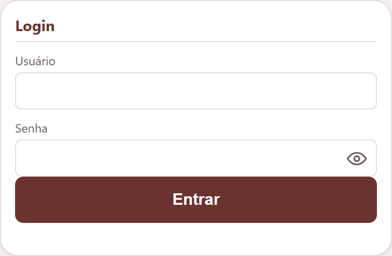 Tela de login do RDO